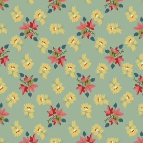 EQP Patchworkstof - Maple leaf - Glacier