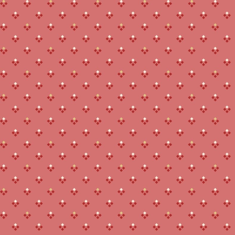 EQP Patchworkstof - Argyle - Strawberry