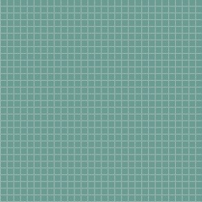 EQP Patchworkstof - Square dance - Blue jade