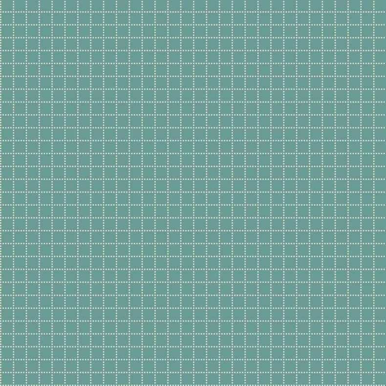 EQP Patchworkstof - Square dance - Blue jade