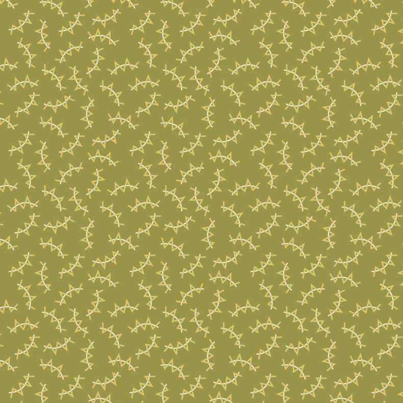 EQP Patchworkstof - Zigzag - Green hills