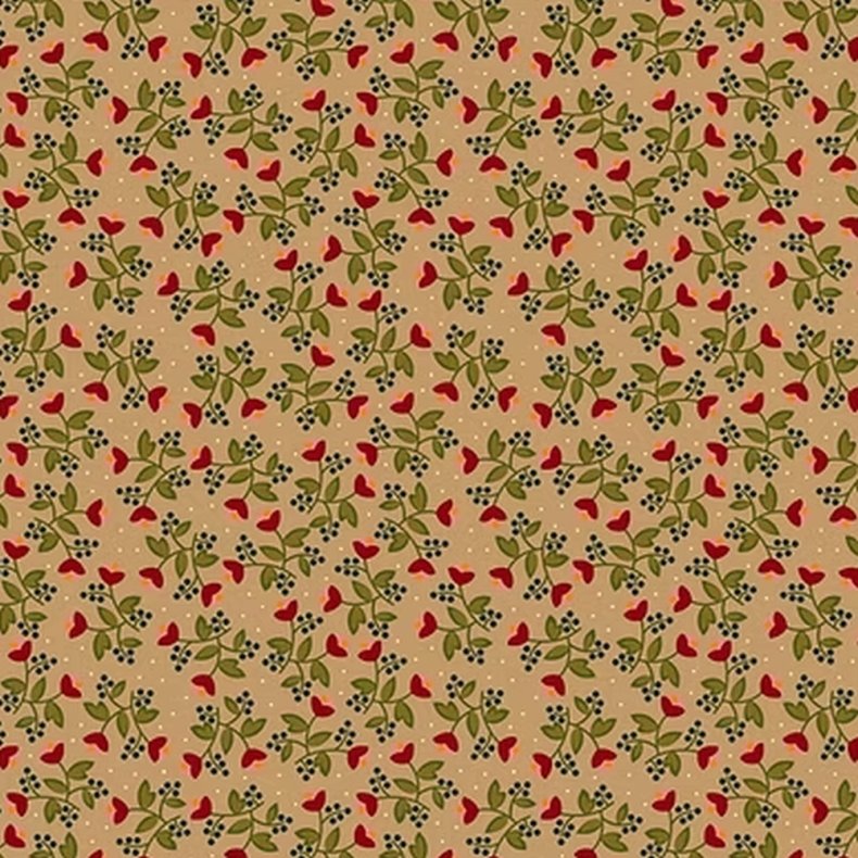 EQP Patchworkstof - In Flanders fields - Biscuit brown