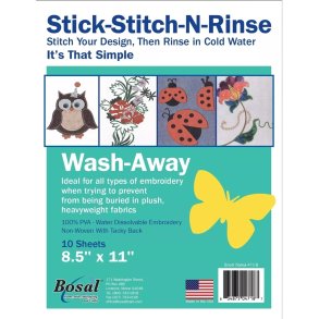 Stick-stitch-n-rinse - Vandopl�selig stabilisator til broderi