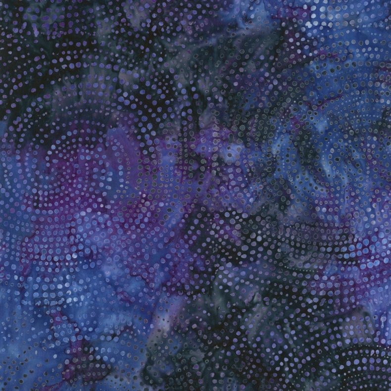 Bagside Patchworkstof - Dotty spiral - Galaxy