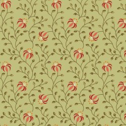 EQP Patchworkstof - Lily - Light olive