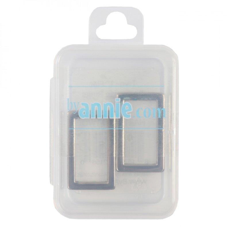 ByAnnie - 1 inch rektangul�re metalringe - Nikkel