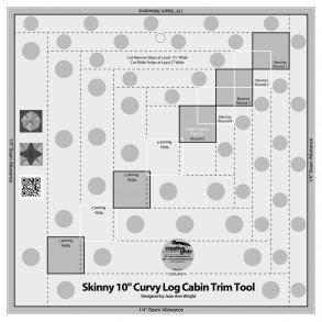 Patchworklineal - Skinny Curvy Log Cabin Trim Tool - 10inch