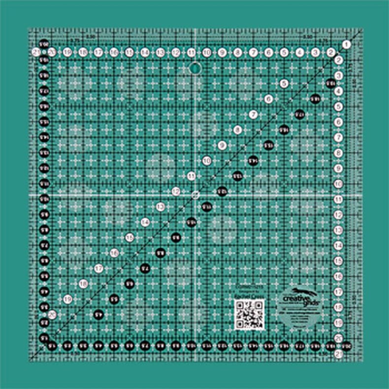 Patchworklineal - Kvadratisk 21,5 cm