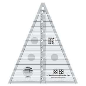 Patchworklineal - 45� Kalejdoskop og Dresden plate