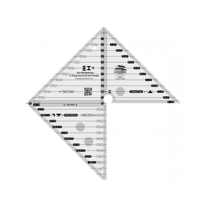 Patchworklineal - Multi Size 6inch Flying Geese & 45�/90� Trekant