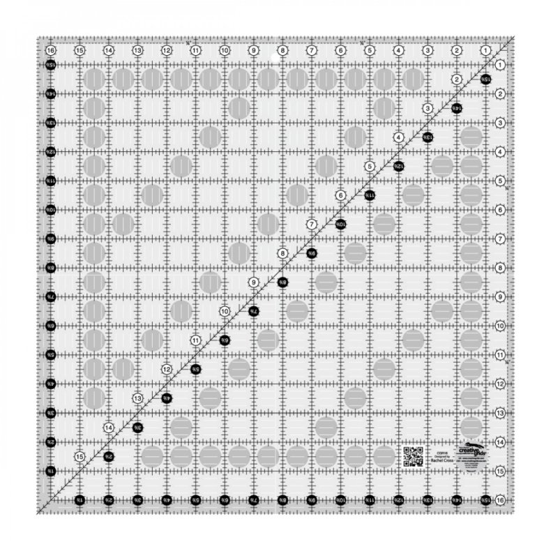 Creative Grids patchworklineal - Kvadratisk 16� Inch