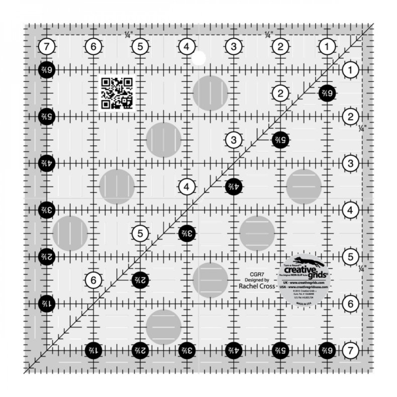 Creative grids patchworklineal - Kvadratisk 7� Inch
