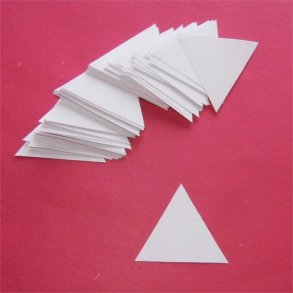 Patchwork pap - Ligesidet trekant 3,5cm  - 100stk