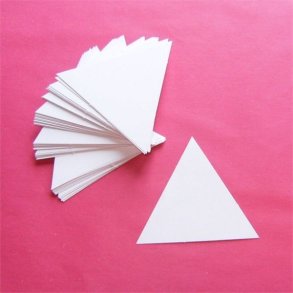 Patchwork pap - Ligesidet trekant 7cm - 100stk