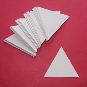 Patchwork pap - Trekant 5cm - 100stk