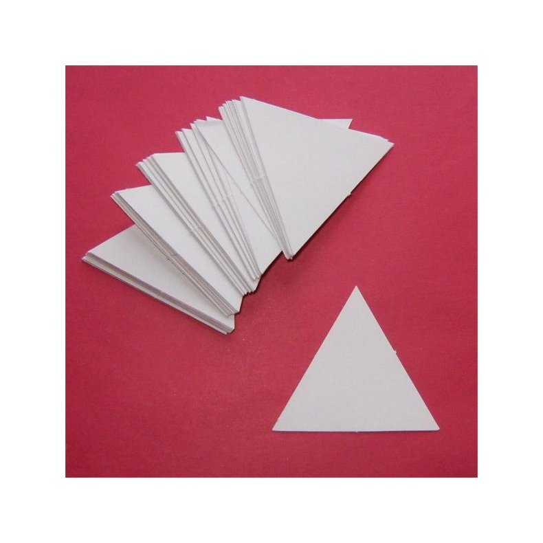 Patchwork pap - Trekant 5cm - 100stk