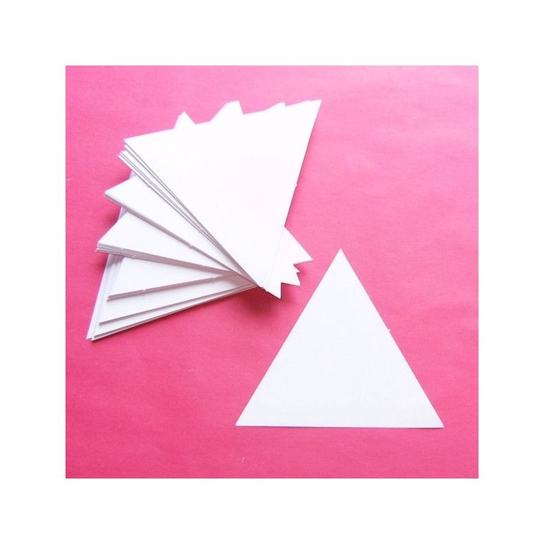 Patchwork pap - Ligesidet trekant 10cm - 100stk