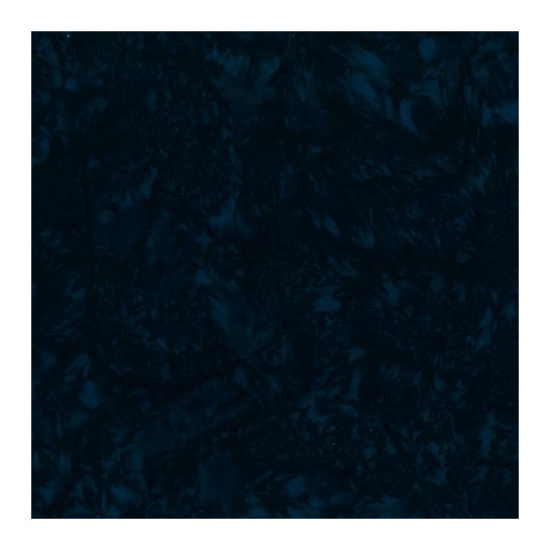 Batikstof - Ensfarvet Meleret - Deep Teal