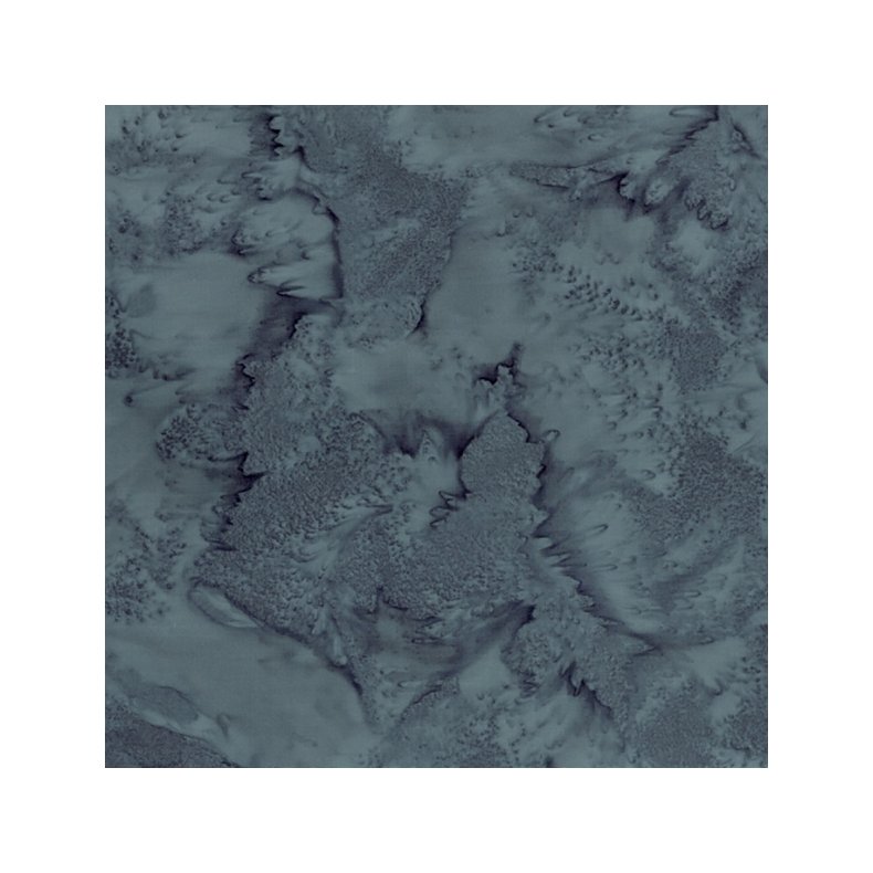 Batikstof - Ensfarvet Meleret - Charcoal