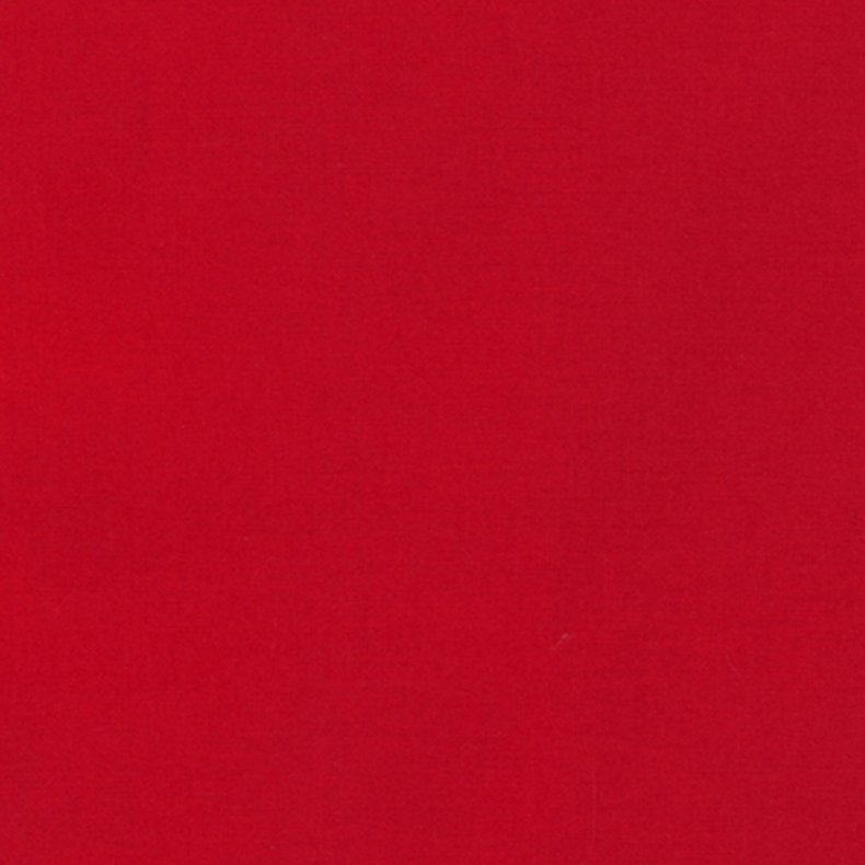 Ensfarvet patchworkstof - Kona Tomato #7