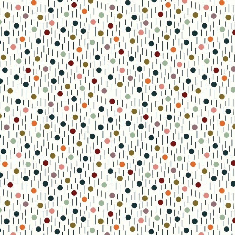 EQP Patchworkstof - April showers - Cream