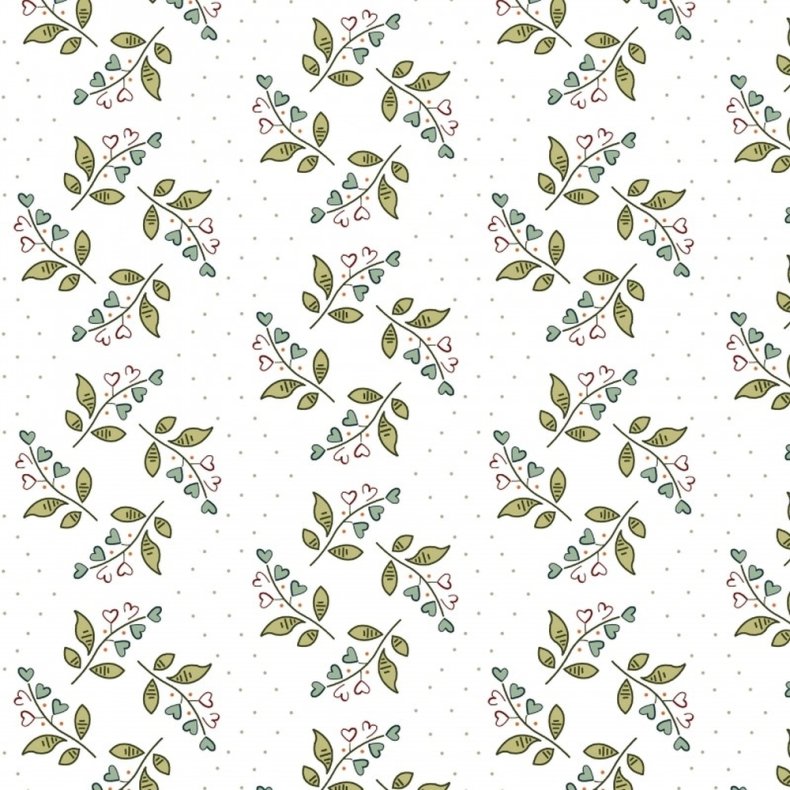 EQP Patchworkstof - Lily of the valley - Cream