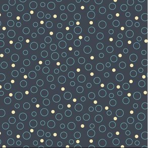EQP Patchworkstof - Bubbles - Winter blue