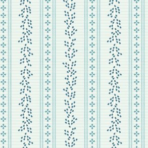 EQP Patchworkstof - Coral - Frosty blue