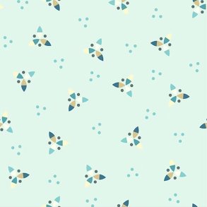 EQP Patchworkstof - Propellers - Frosty blue