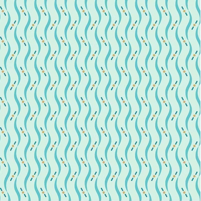 EQP Patchworkstof - Regatta - Frosty blue