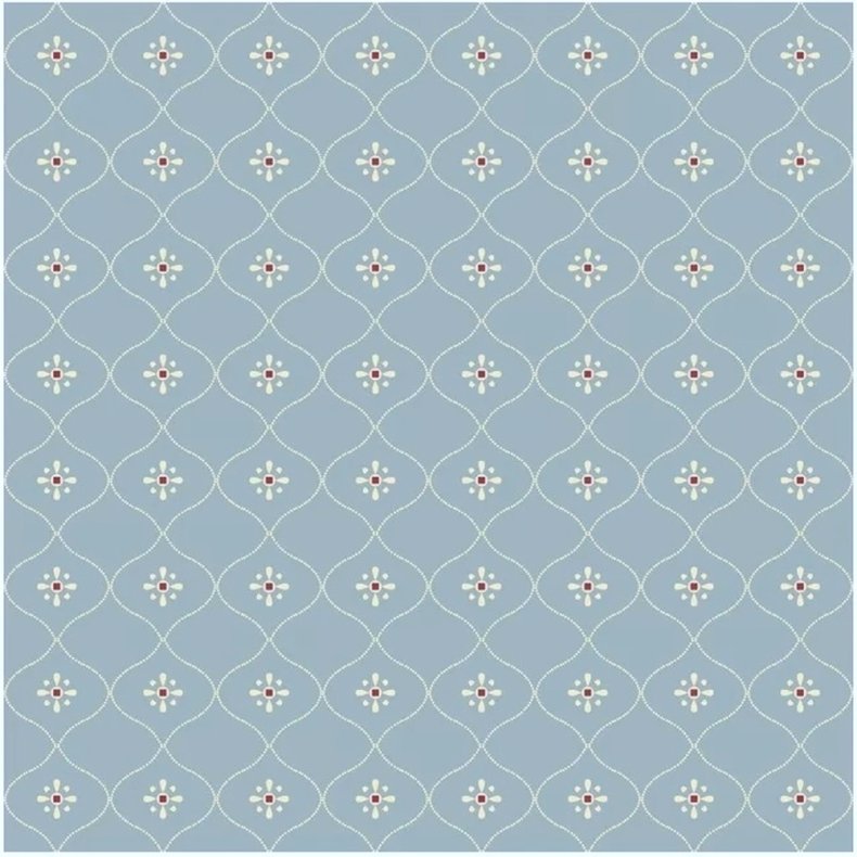 EQP Patchworkstof - Vintage Wallpaper - Stone blue