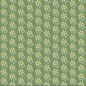 EQP Patchworkstof - Dandelion - Emerald green