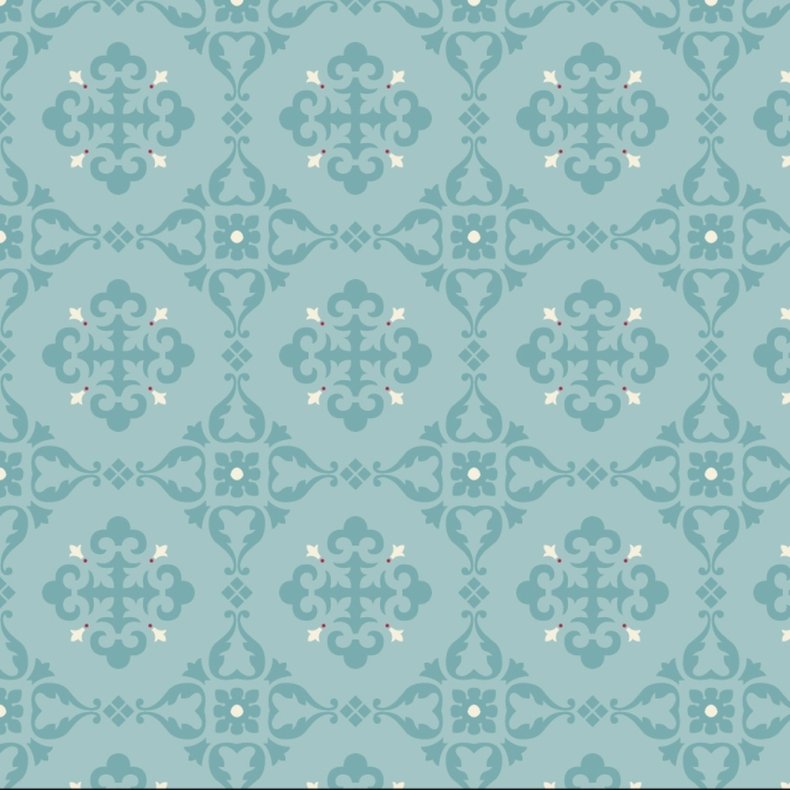 EQP Patchworkstof - Saudade - Powder blue