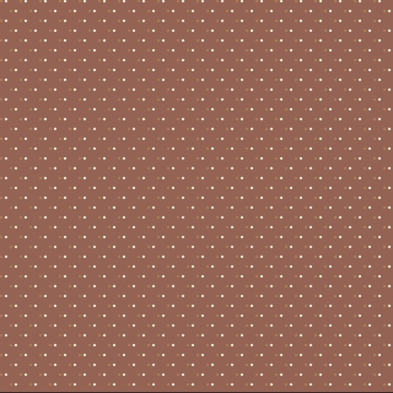 EQP Patchworkstof - Dotty - Chestnut