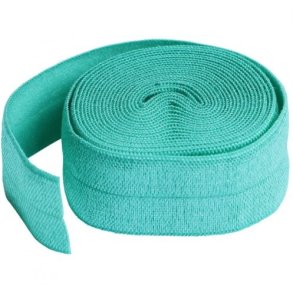 Fold-over Elastik fra ByAnnie 3/4 inch bred - Turkis
