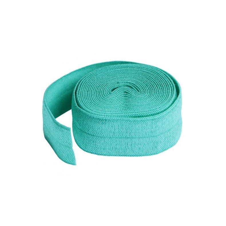 Fold-over Elastik fra ByAnnie 3/4 inch bred - Turkis