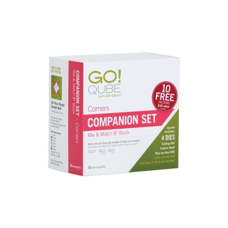 Accuquilt Skabeloner - Go! Qube 8" Block Companion Set - Corners 55785