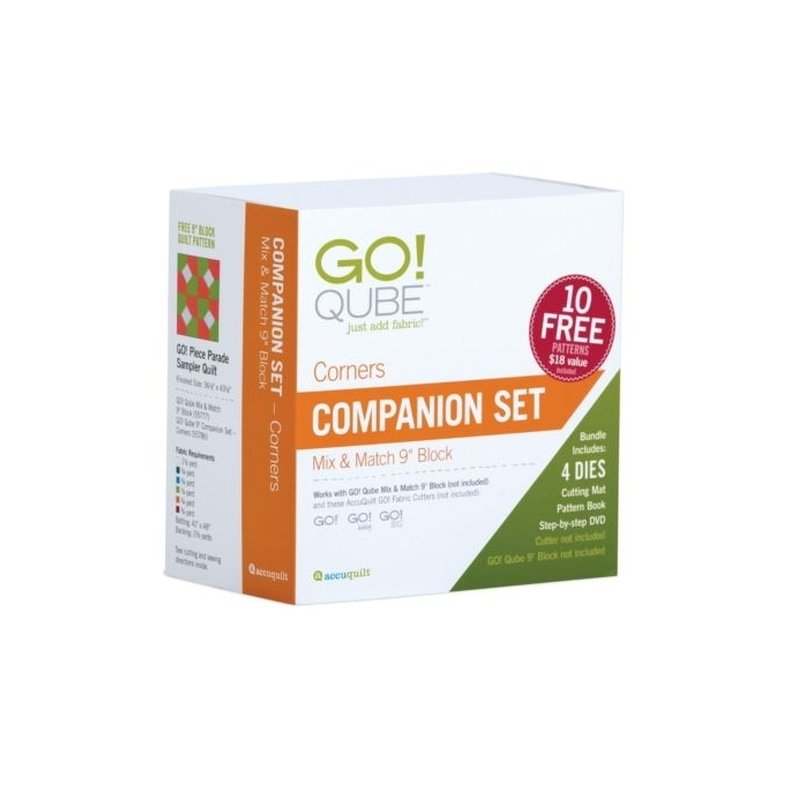 Accuquilt Skabeloner - Go! Qube 9" Block Companion Set - Corners - 55786