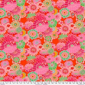 Kaffe Fassett Patchworkstof - Asian Circles - Tomato