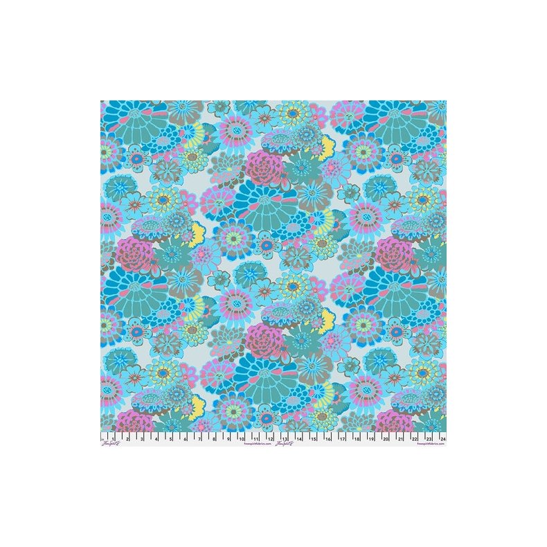 Kaffe Fassett Patchworkstof - Asian Circles - Turquoise