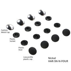 ByAnnie - V�rkt�jsfri trykknapper 13mm - Nikkel