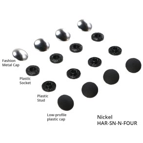 ByAnnie - V�rkt�jsfri trykknapper 13mm - Nikkel