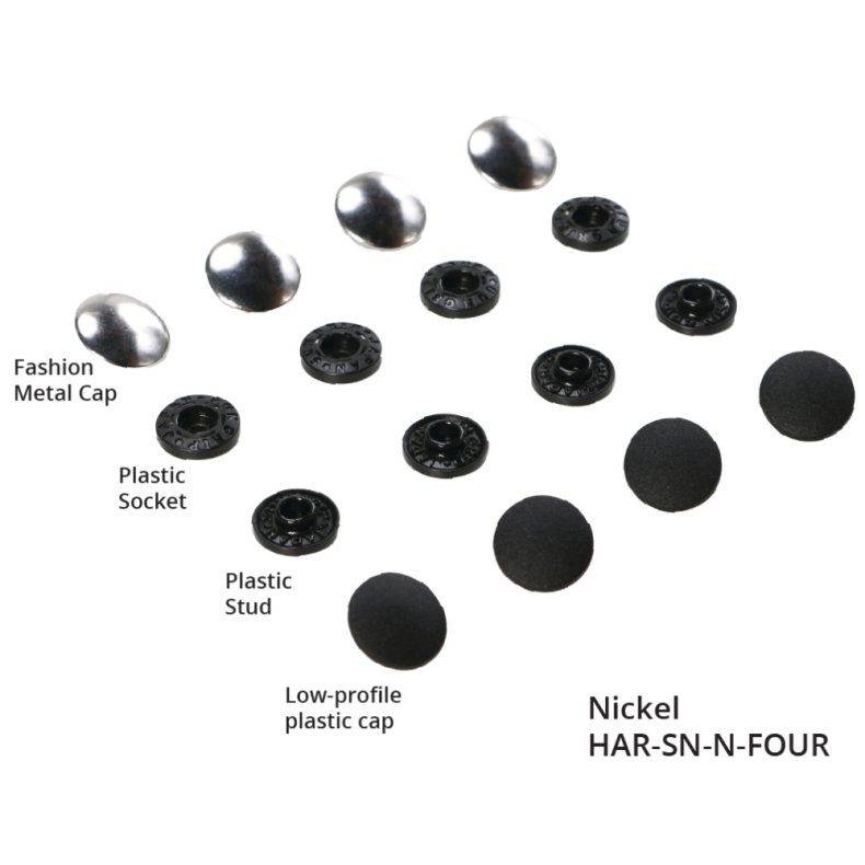 ByAnnie - V�rkt�jsfri trykknapper 13mm - Nikkel