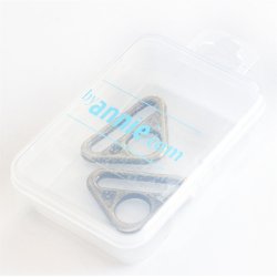 ByAnnie - 1 inch trekantede metalringe - Antik messing