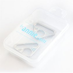 ByAnnie - 1 inch trekantede metalringe - Nikkel