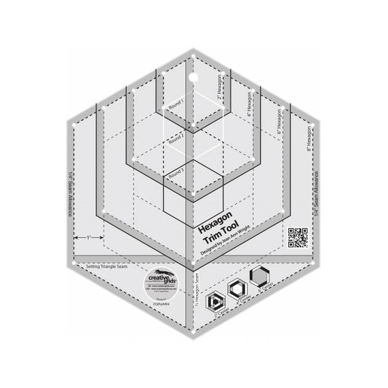 Patchworklineal - Hexagon Trim Tool