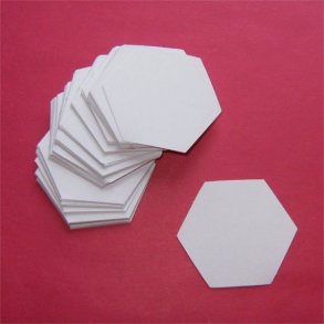 Patchwork Pap Sekskant 2,5cm - 100stk