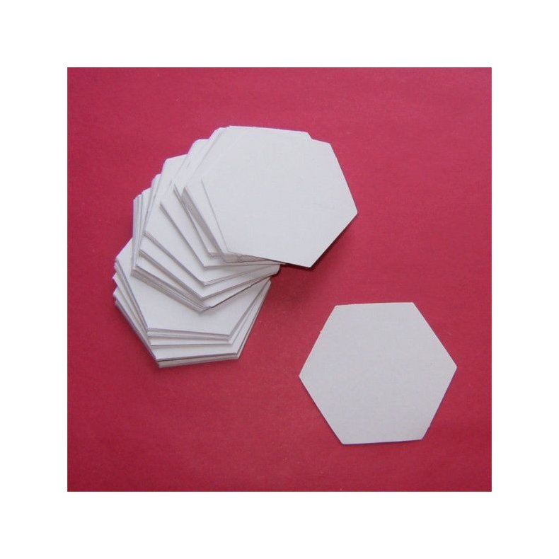 Patchwork pap - Sekskant 1,5 cm - 100stk