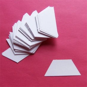 Patchwork pap - Halv sekskant 2,5cm - 100stk