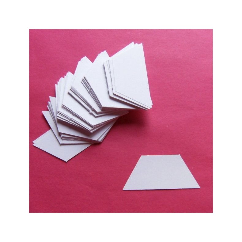 Patchwork pap - Halv sekskant 2,5cm - 100stk